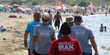 15 kilometrelik sahil şeridinde denetim yapıyorlar