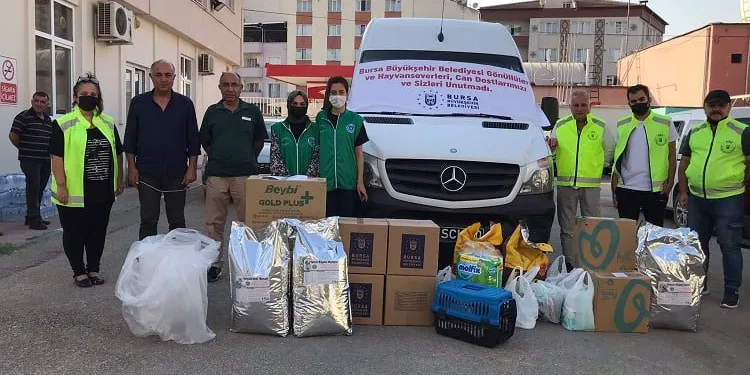 Yangın bölgesindeki hayvanlar unutulmadı