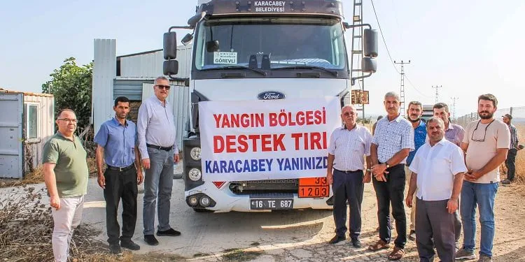 Bursa Karacabey’den Milas’a yardım eli