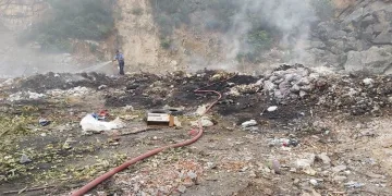 Bursa’da çöplükte çıkan yangın korkuttu
