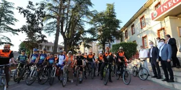İnegöl’de depreme dikkat çekmek için pedal çevirdiler