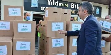 Afet bölgesine Yıldırım Belediyesi’nden destek