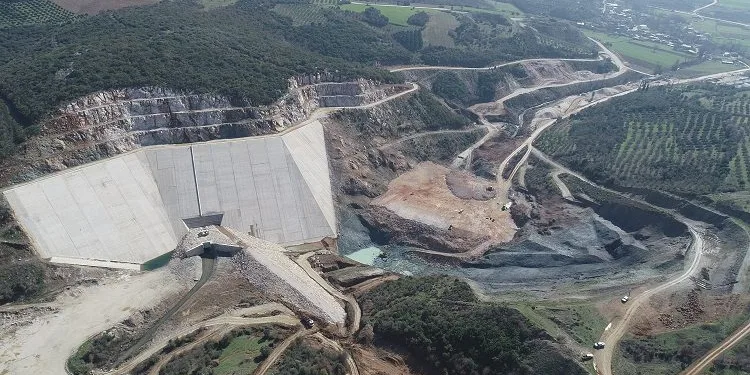 Bursa Karacabey Yeşildere Barajı’nda çalışmalar devam ediyor