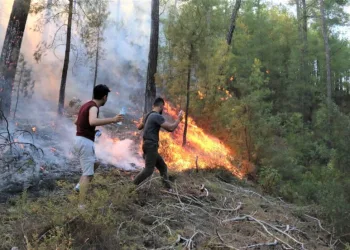 Bucakta Yangının İlerleyi̇şi̇ Devam Edi̇yor
