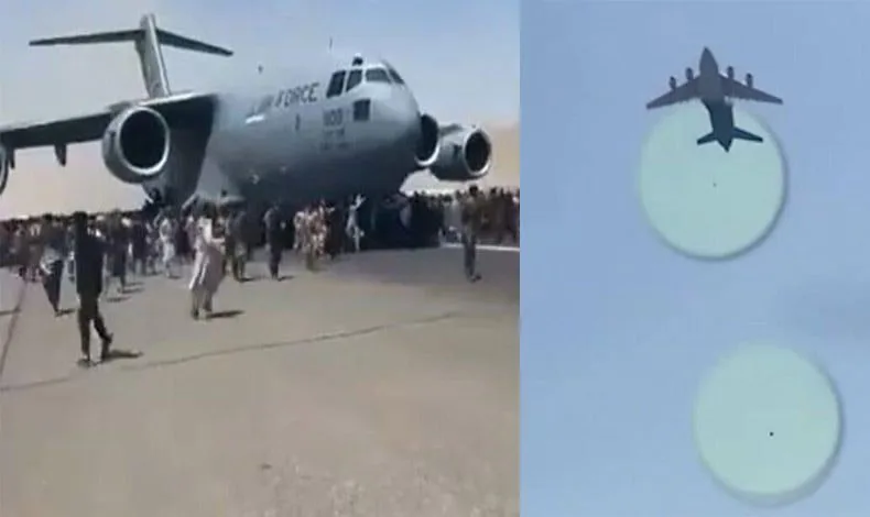 Korkunç görüntüler! Uçağın tekerinden insanlar düştü!