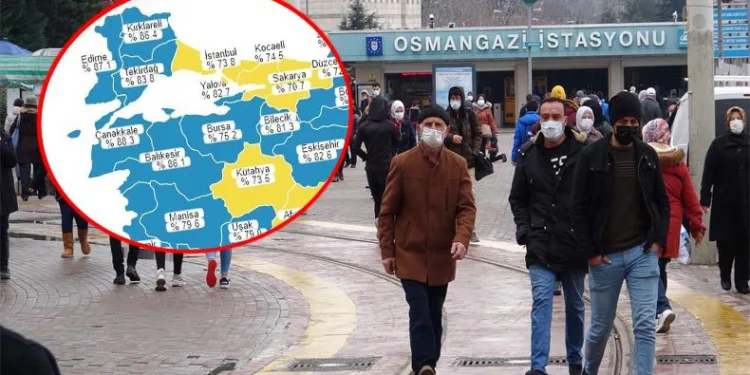 Bursa aşılama çalışmalarında mavi kategoriye geçti
