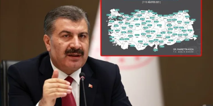 Haftalık vaka sayısı ve artışın en çok yaşandığı iller