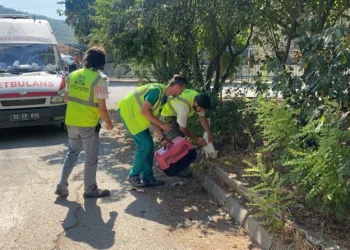 Muğladaki̇ Yangında Hayvanları Tahli̇ye Edi̇p Besledi̇ler
