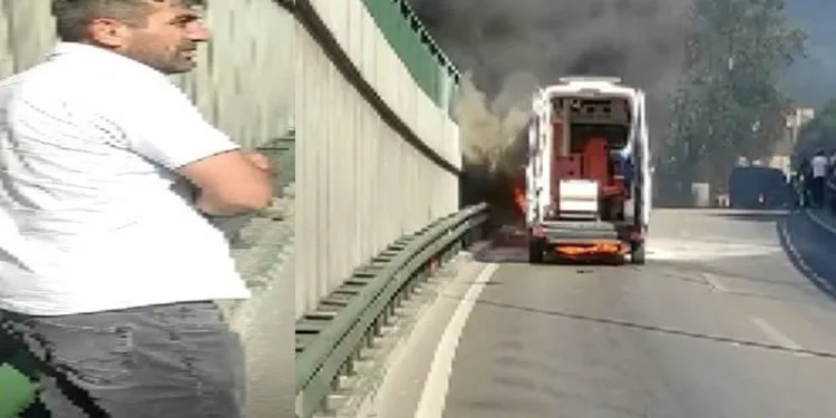 Bursa’da 112 ambulansı alevlere teslim oldu