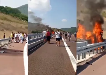 Bursa’da kazada yanmaktan son anda kurtuldular