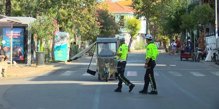 Adalar’da yasak öncesi “korsan akülü taksi” denetimi