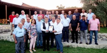 Muhtarlardan Kaymakam Sözer’e veda yemeği
