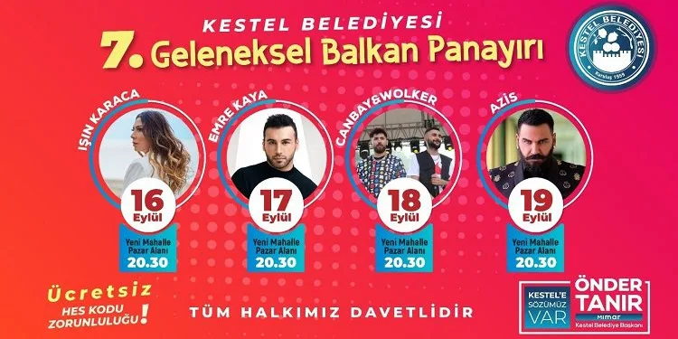 Balkan Panayırı’nda sürpriz sanatçıları Kestelliler ile buluşacak