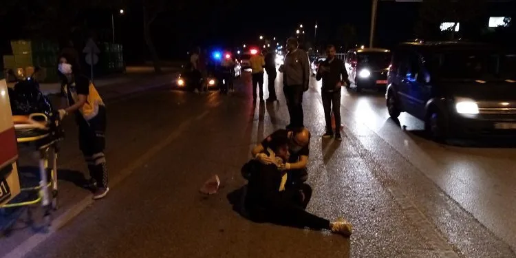 Bursa’da motosiklet sürücüsü ölümden döndü