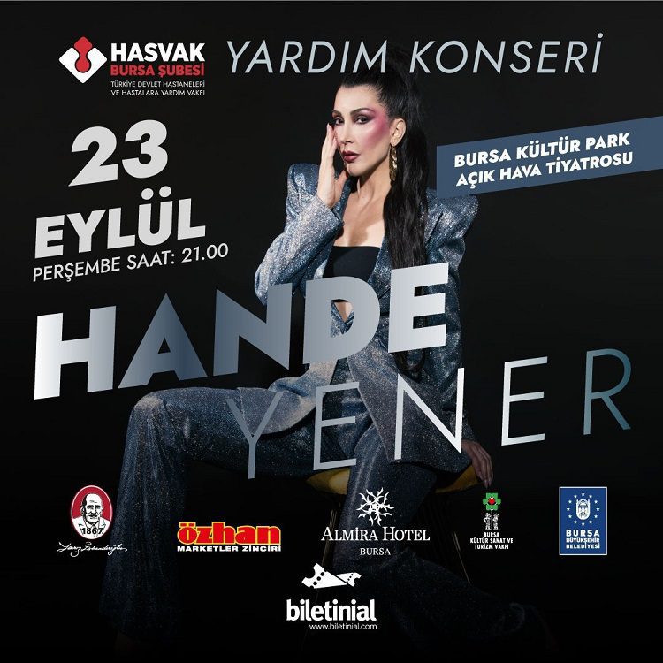Hande Yener yardım konseri için Bursa'da sahneye çıkacak