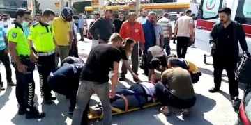 Bursa’da kamyonetle motosiklet çarpıştı