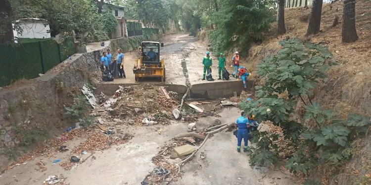 Gökdere hummalı çalışma ile temizleniyor