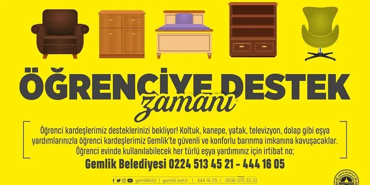 Gemlik Belediyesi’nden öğrenciler için dayanışma çağrısı
