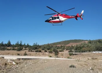 Bursa’da helikopter ambulans 2 hasta için havalandı