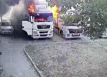 Bursa’da TIR’ın içinde uyurken yangın çıktı