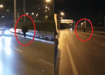 Bursa’da hem canını hem trafiği tehlikeye attı