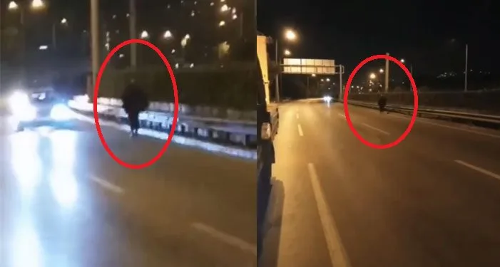 Bursa’da hem canını hem trafiği tehlikeye attı