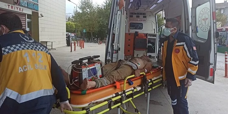 Akıma kapılan işçi ağır yaralandı