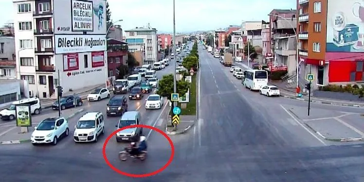 Bursa’da motosikletlilerin ölümden döndüğü anlar