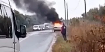 Bursa’da otomobil alev topuna döndü