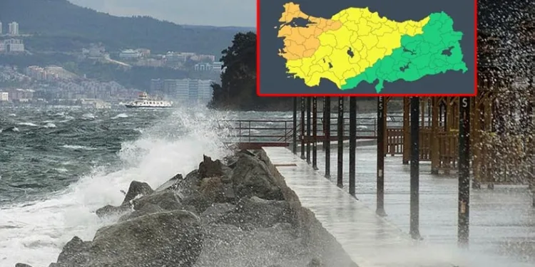 17 il için turuncu, 35 il için sarı kodlu uyarı