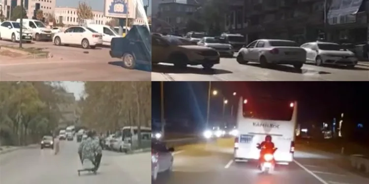 Bursa’da trafikte yaşanan tehlikeli anlar