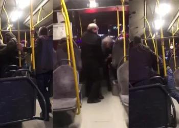 Bursa’da otobüste yumruk yumruğa yol verme kavgası