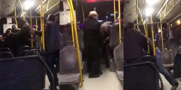 Bursa’da otobüste yumruk yumruğa yol verme kavgası