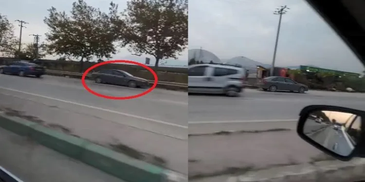Bursa’da ters yönde tehlikeye böyle davetiye çıkardı