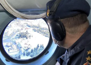 Uludağ’da jandarmadan helikopterli denetim