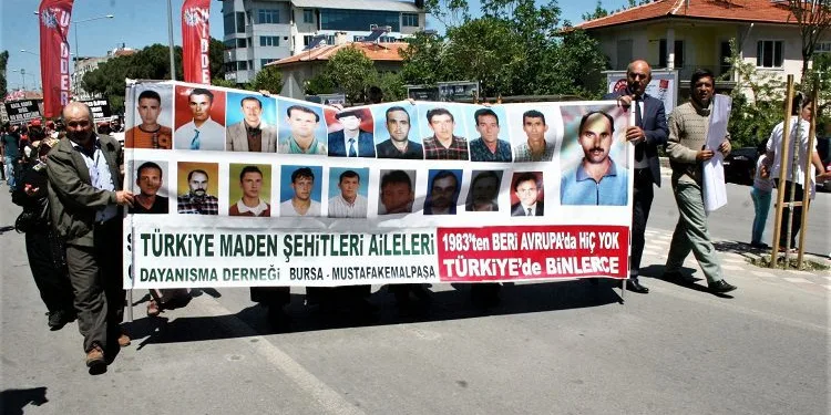 Bursa’da hayatını kaybeden 19 maden işçisi anıldı