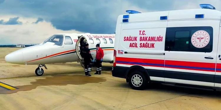Mardinli genç uçak ambulansla Bursa’ya sevk edildi