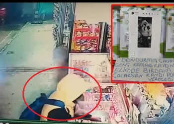 Hırsızlık yapan gencin fotoğrafını dükkanına astı