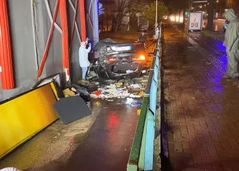 Bursa’da yan yola uçan aracın sürücüsü öldü