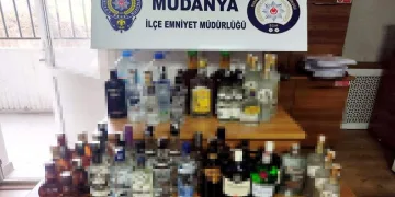 Bursa Mudanya’da sahte içki operasyonu