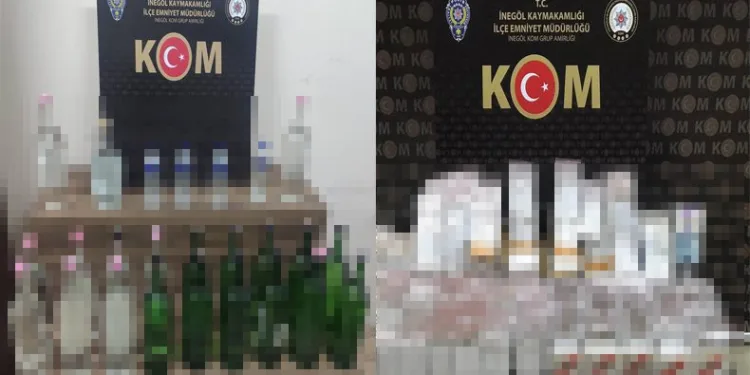 Bursa’da sahte içki ve sigara operasyonu
