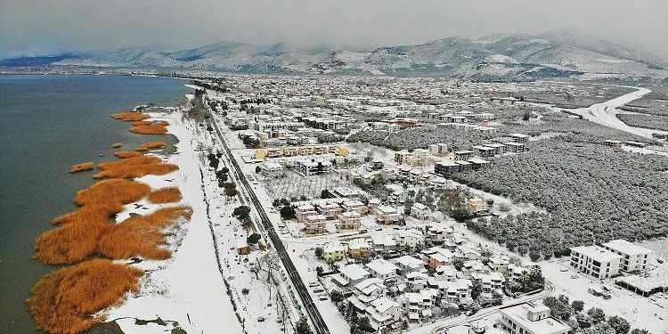 Bursa’da 2 bin yıllık antik kent karla kaplandı