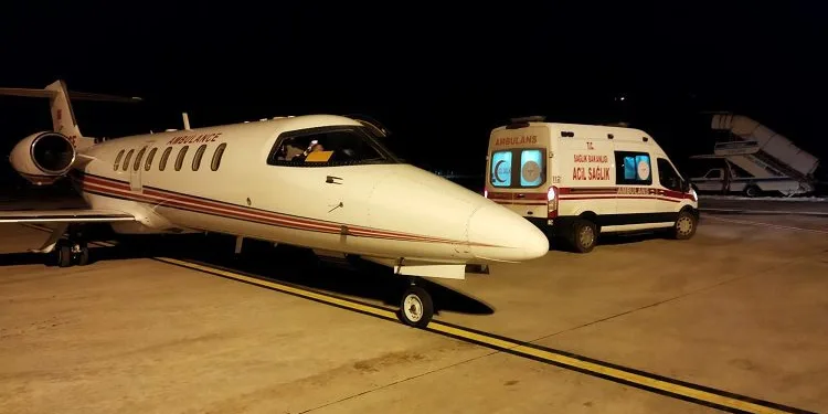 Kalp hastası uçak ambulansla Bursa’ya getirildi