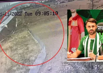 Milli futbolcunun hayatını kaybettiği kaza kamerada