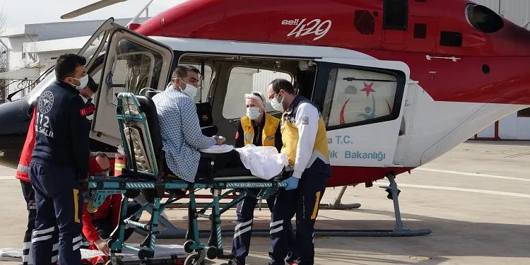 Bursa’dan Ankara’ya ambulans helikopterle götürüldü