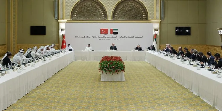 Cumhurbaşkanı Erdoğan, Abu Dabi’de BAE’li iş insanlarıyla buluştu