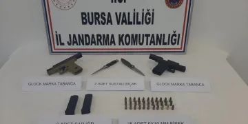 Bursa’da jandarmadan ruhsatsız silah operasyonu