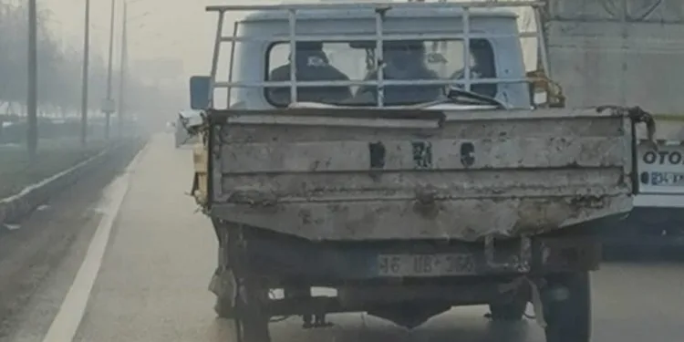 Patlak lastikle trafiğe çıkan sürücüye ceza