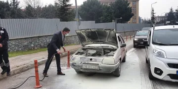 Bursa’da seyir halindeyken alev aldı