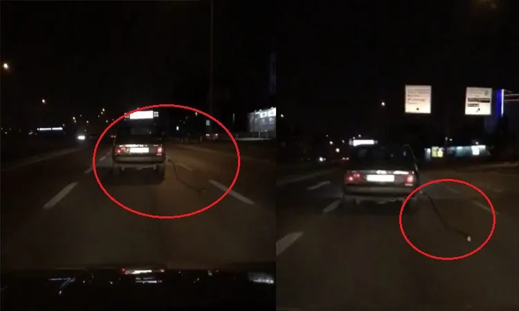 Bursa’da kopardığı yakıt pompasıyla trafikte ilerledi